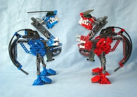 Lego Bionicle Warriors 8558 CAHDOK & GAHDOK - Giant Bohrok Queens Set - Complete