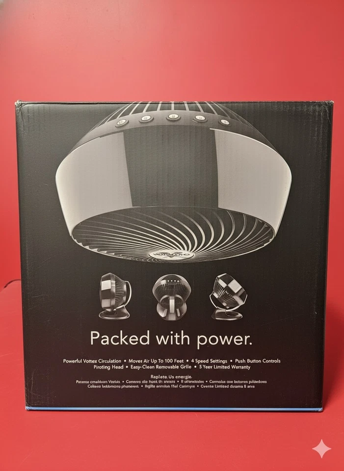 Ventilador circulador de aire grande para toda la habitación Vornado 660 con 4 velocidades inclinación de 90 grados Foto 2 de 3