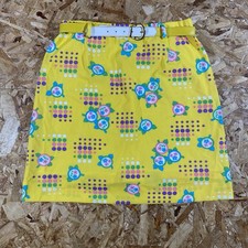 Vintage 80s Harburt Yellow Colorful Disco Skort Womens Size 14