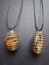Tiger Eye gem stone necklaces x 2 jewellery crafts market stall