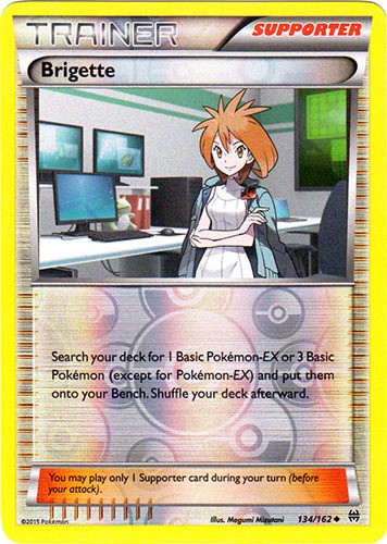Brigette - 134/162 - Uncommon - Reverse Holo x1 XY BREAKthrough Lightly Played