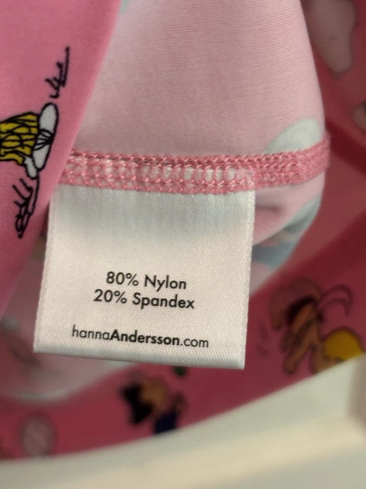 Top Hanna Andersson Niños Rosa Natación Antierupciones Snoopy Peanuts Manga 1/2 130 cm 8 Foto 4 de 4