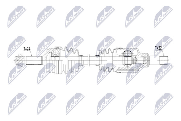 NTY Antriebswelle NPW-TY-205 FüR Toyota Aygo PAB40 Peugeot 108 CitroËN C1 2 Vti-image
