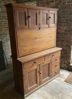 Large Pine vintage kitchen dresser style cupboard.