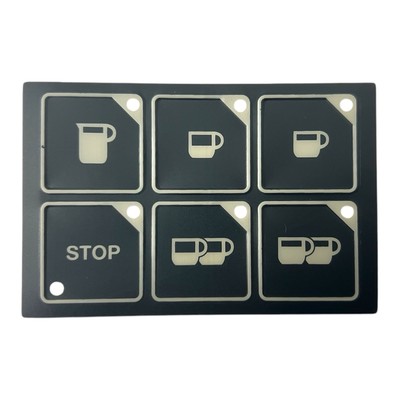 Tastaturfolie 82,5x55mm für Brasilia Kaffeemaschine CENTURY, GRADISCA, PORTOFINO
