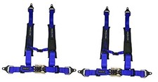 Blue 4 Point Harness 2" Straps Universal UTV Off-Road Harness Two Pack 