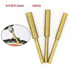 12*Diamante Affila Motosega Fresa 4/4.8/5.5mm Smerigliatrice Motosega Trapano In