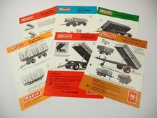 6x Original Prospekte Maack Kipper Plattformwagen Spezialaufbau Ballentransport