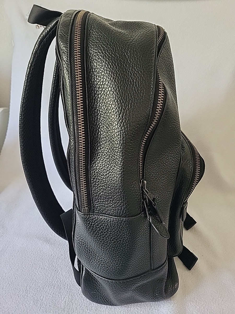 Coach Black Pebbled Leather Large Backpack Rucksack Daypack F23247