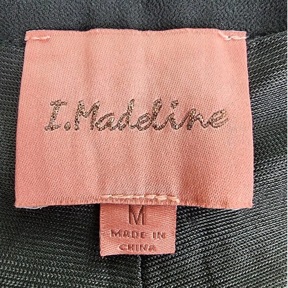 Pantalones Cortos I. Madeline Mujer M Negro Gasa Plateada Lentejuelas Cuentas Bordado Cremallera Foto 4 de 4