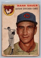 1954 Topps - Hank Sauer #4 White Back - PR *TEXCARDS*