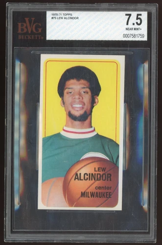 1970-71 Topps Lew Alcindor (Kareem Abdul-Jabbar) #75 Beckett 7.5