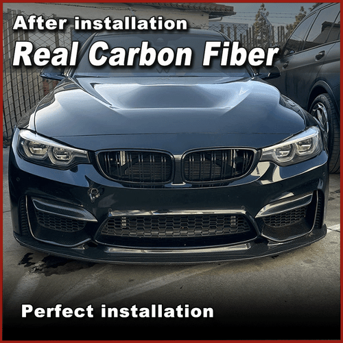 Alerón de parachoques delantero de carbono para BMW M4 F82 F83 F80 M3 2014-2019 - Imagen 4 de 9