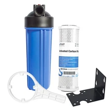 Water Filtration System with 3/4" Blue Housing and Activated Carbon Filter