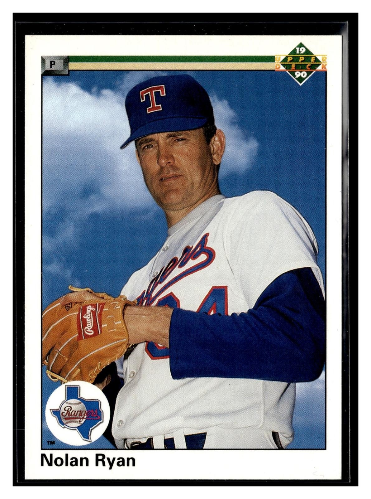 1990 Upper Deck #734a Nolan Ryan : No banner on front