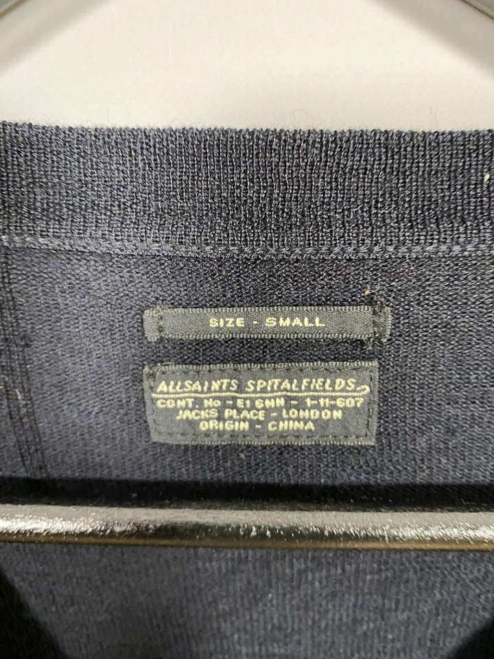 CÁRDIGAN ALLAINTS MERINO - Talla Pequeña - Azul Marino - Excelente Estado - Hombre Foto 2 de 4