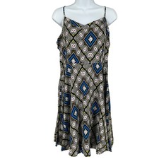 Old Navy Cami Dress Women Sz L Geometric Boho Southwestern Mini Sundress Airy