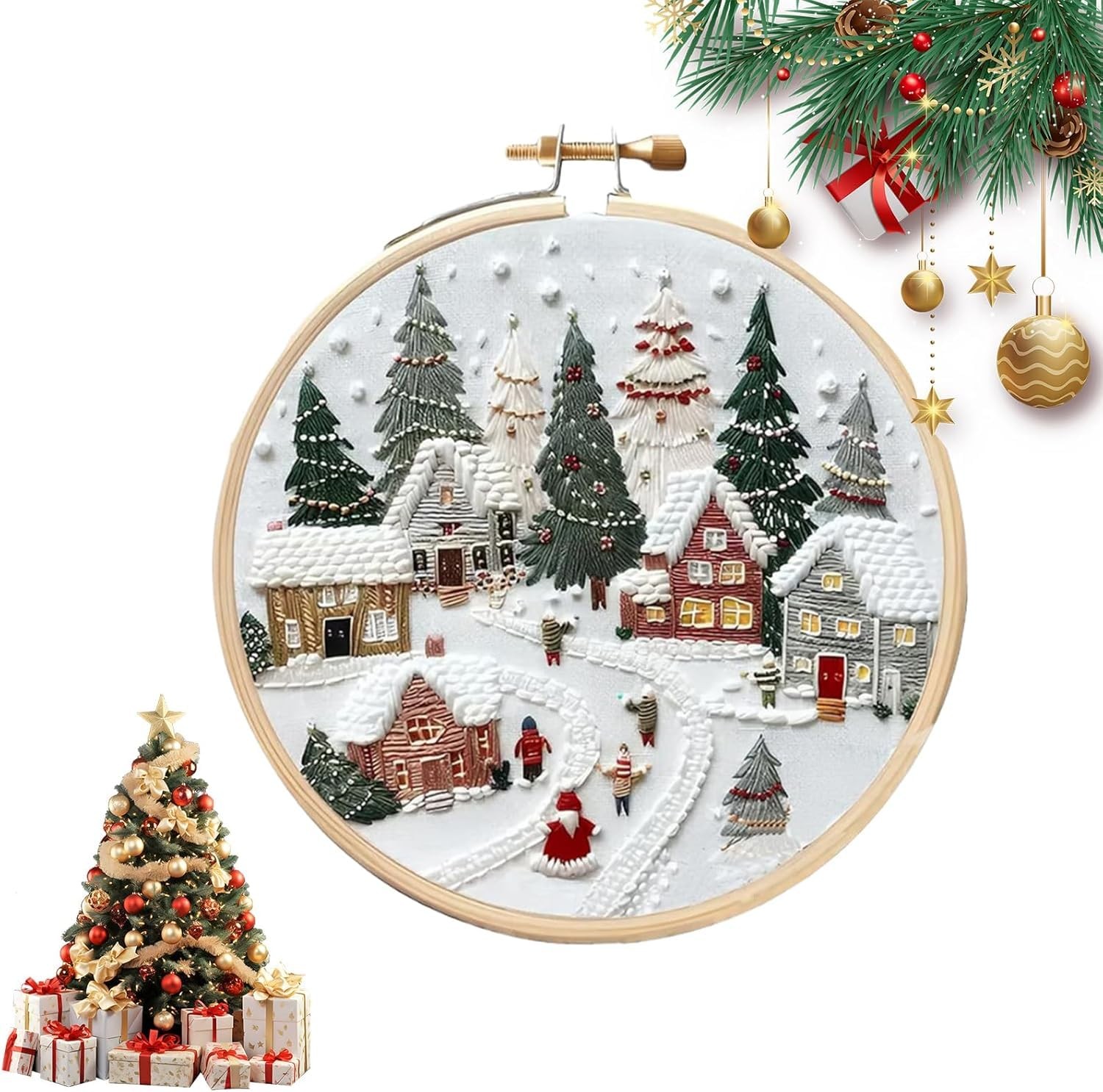 Kit Adults Winter Sn*w Scene Diy Hand Craft Beginne