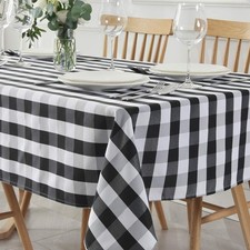 maxmill Checkered Square Tablecloth Stain Resistant Waterproof and Wrinkle Resis