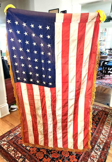 Vintage 48 Star U.S. Flag with Gold Fringe 3 ft by 5 ft