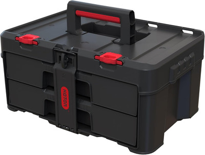 Stack-N-Roll Two Drawer Tool Box for Small Parts and Power Tool Accessories, Fit