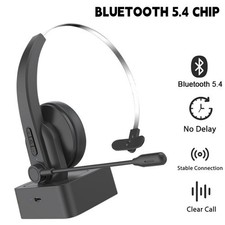 Wireless Headset Bluetooth 5.4 AI Noise Cancelling with Microphone For Phones PC