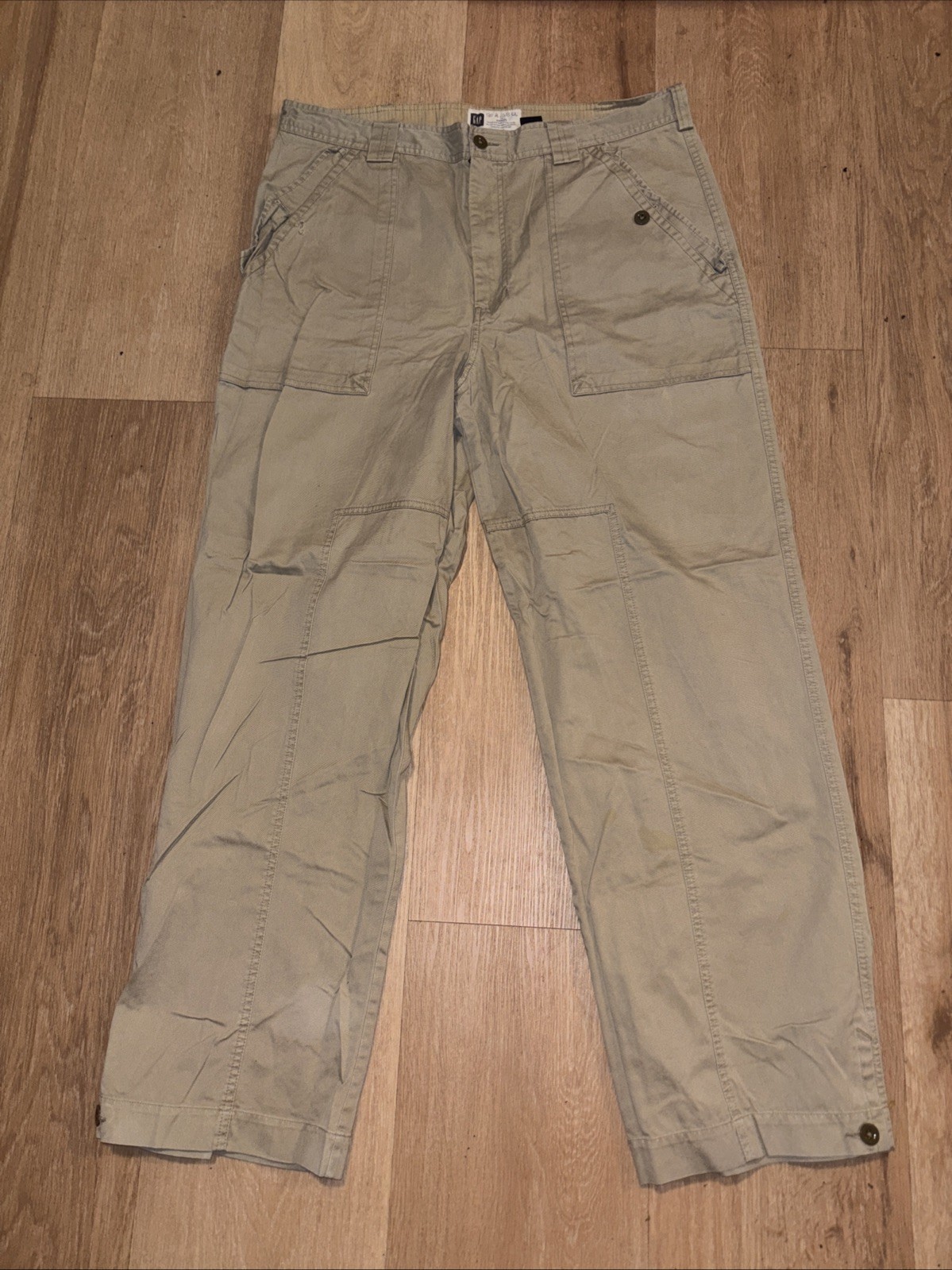 Y2K Gap Cargo Surplus Hundred Percent Cotton 38 X 32 Khaki C