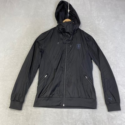 Puma Ferrari Official Product Lightweight Hooded Jacket Black Size M