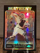 2005 Topps Chrome Baseball Mike Matheny Black Refractor /250 #UH5 GIANTS