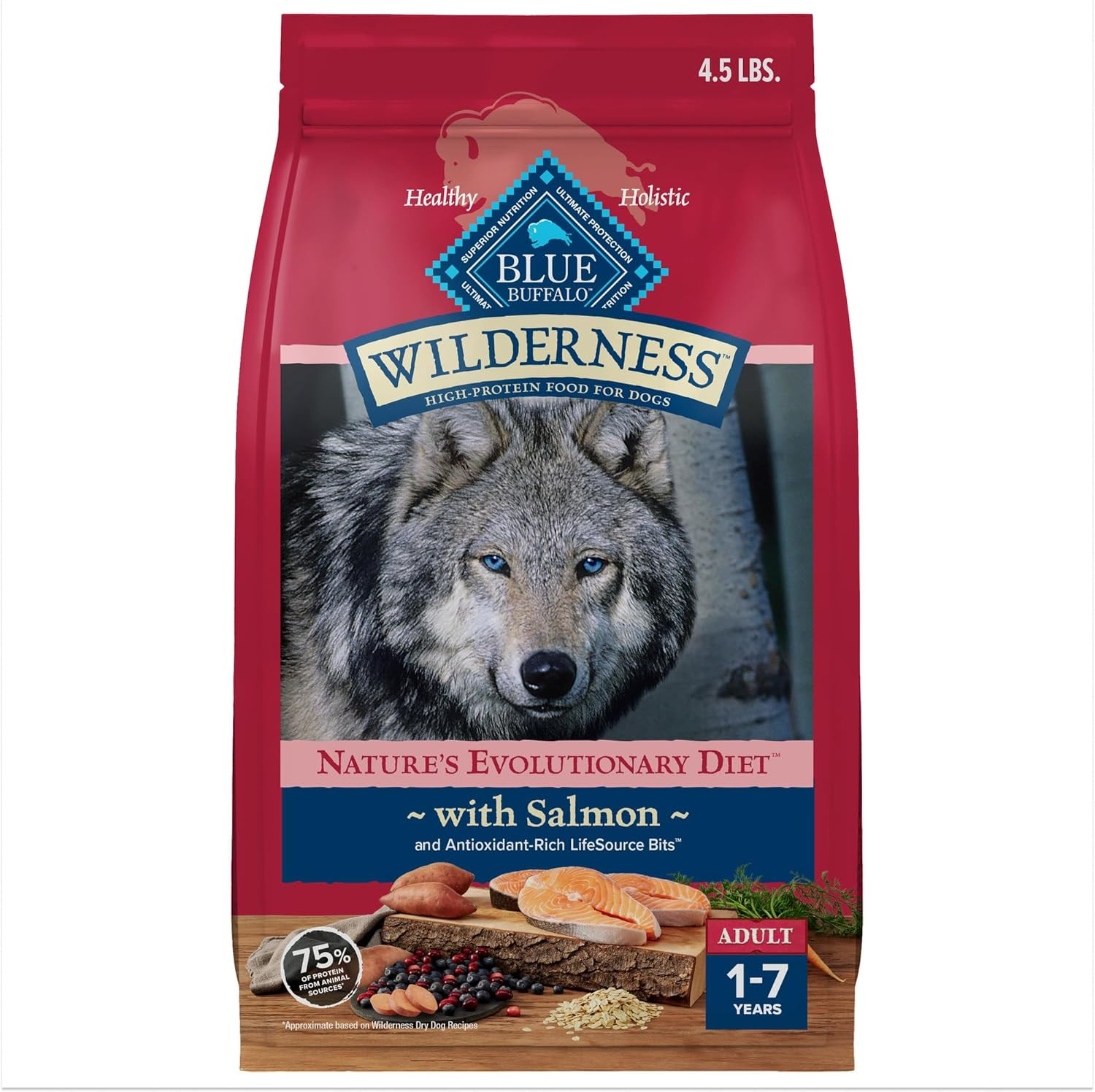 For Adult Dogs, Salmon Recipe, 4.5-lb.