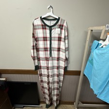 Hearth Hand Magnolia Christmas Plaid Union Suit Pajamas NWT Large