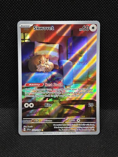 Skwovet 222/198 Scarlet & Violet Base Special Illustration Holo Pokemon Card