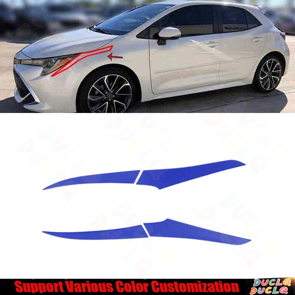 Side Fender Air Outlet Vent Cover For Toyota Corolla 2019-2023 Blue Carbon Fiber