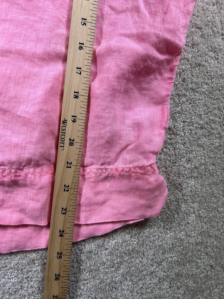 C&C California Shirt Womens Small Linen Long Sleeve Pullover Lightweight Top - Image 3 of 4