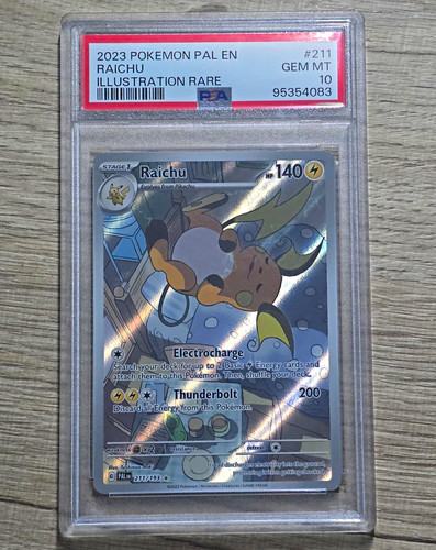 2023 Pokemon SV02 Paldea Evolved Raichu Illustration Rare Holo 211/193 PSA 10