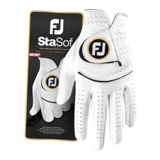 FootJoy Men's Golf Glove Medium-Large Worn on Left Hand White StaSof