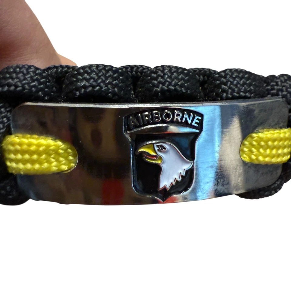 Pulsera Paracord Militar Aerotransportada Ejército de Estados Unidos Hecha a Mano Ventilador Emergencia Foto 2 de 4