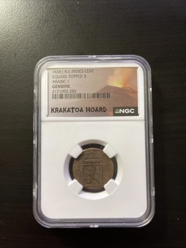 1838 J NE Indies Cent Krakatoa Hoard• NGC Certified• Genuine Arabic 1