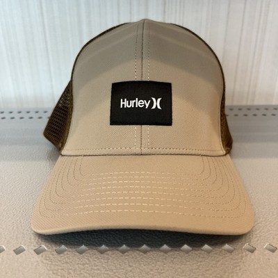 Hurley Flexfit Quick-Dry Snapback Baseball Trucker Hat, Brown/Khaki, One Size