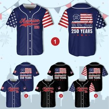 America 250th Anniversary Baseball Jersey USA...