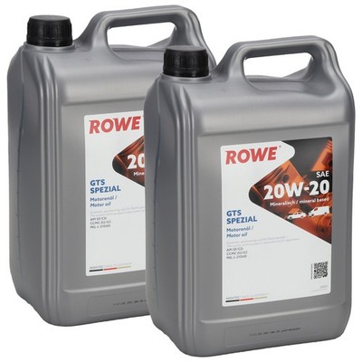 10L ROWE GTS SPEZIAL 20W-20 20W20 Motoröl Öl API SF/CD CCMC D/G2 MIL-L-2104D