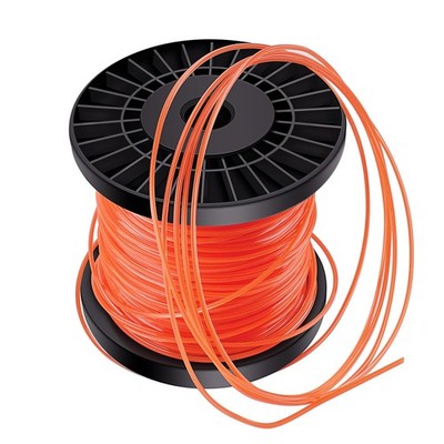 Trimmerfaden Trimmer Schnur Rasen Mähfaden 2,4 mm x 100m Orange Rot 5Kant Mäh...