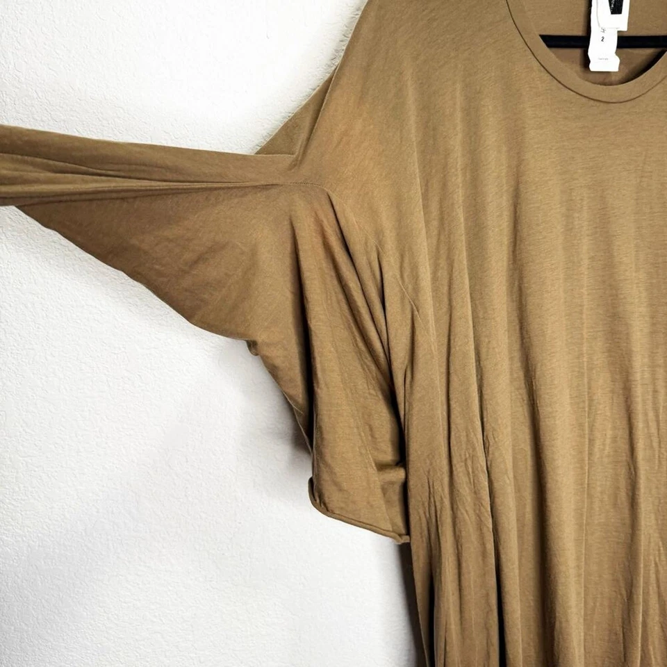 Barbara I Gongini The Black Line Draped Cape Dress Tan 6 Avant Garde - Image 4 of 4