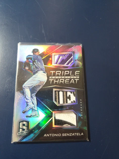 2017 Chronicles Spectra Triple Threat Materials 1/1 Antonio Senzatela Sick Patch