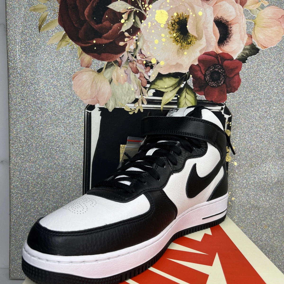 Nike Stussy x Air Force 1 Mid Black White for Sale | Authenticity