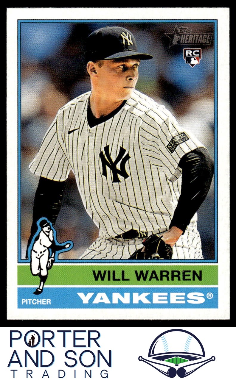 Will Warren RC 2025 Topps Heritage #281 New York Yankees Baseball Card
