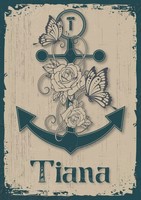 Notizbuch A5 Personalisiert Anker-Design 120 Linierte Seiten Tiana