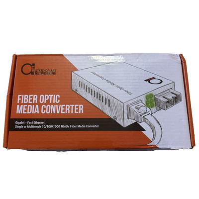 AD-Net Fiber Optic Media Converter -Gigabit-Fast Ethernet - 10/100/1000 Mbit/s