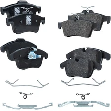 Brake Pad Set For 2006-2009 Jaguar Vanden Plas Front and Rear Set of 2 RWD