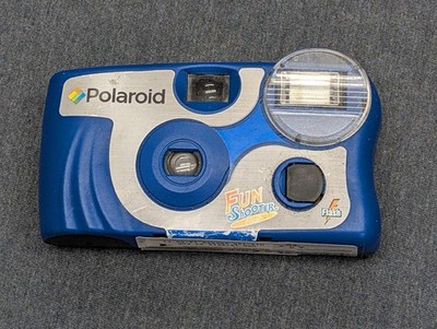 Polaroid Fun Shooter Flash 35mm Camera Blue Vintage Disposable Style